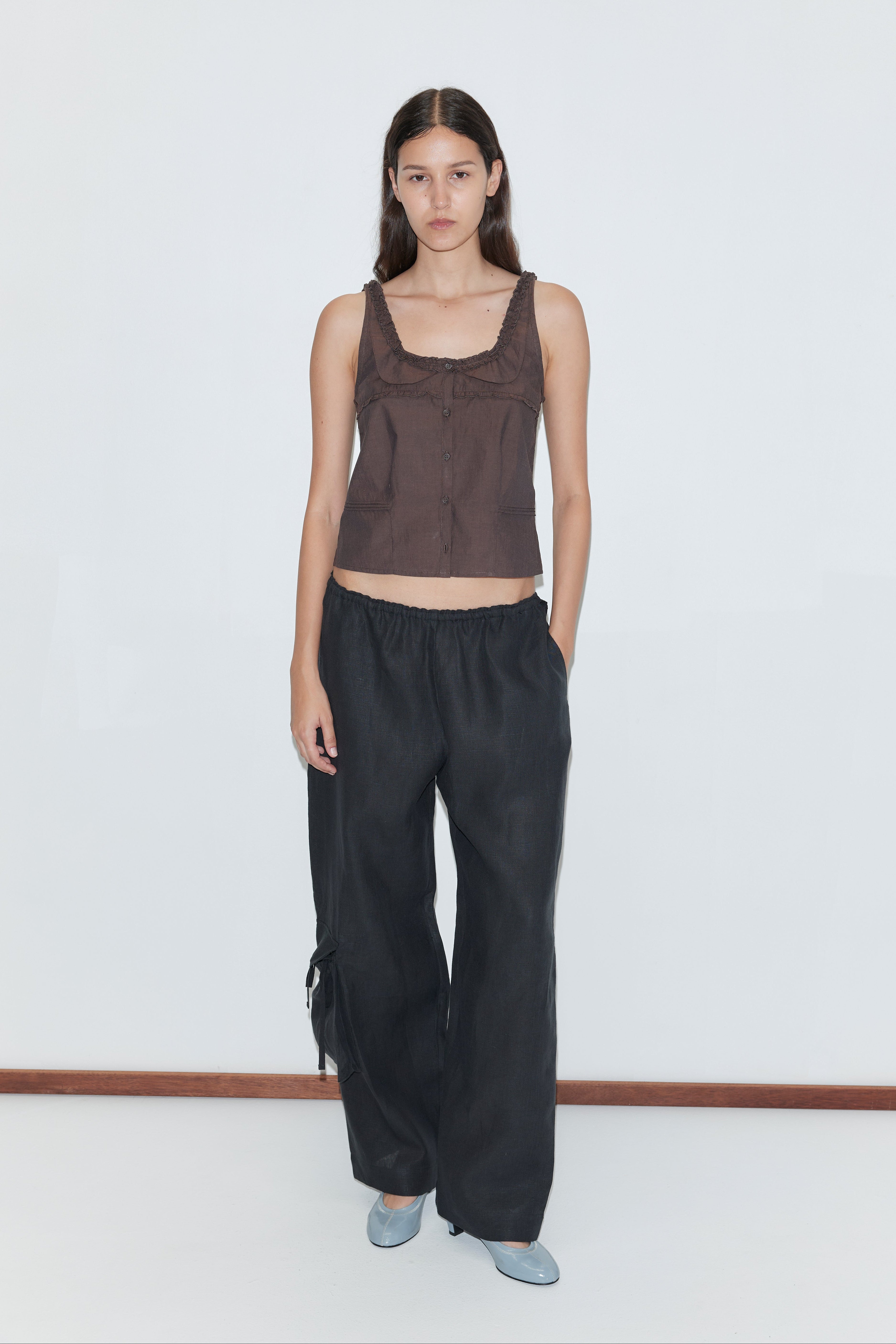 Frills Top - Toast