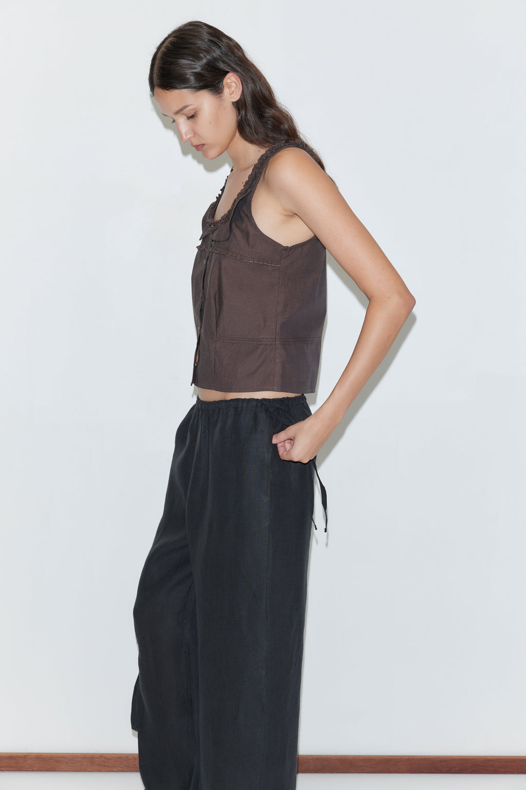 Frills Top - Toast