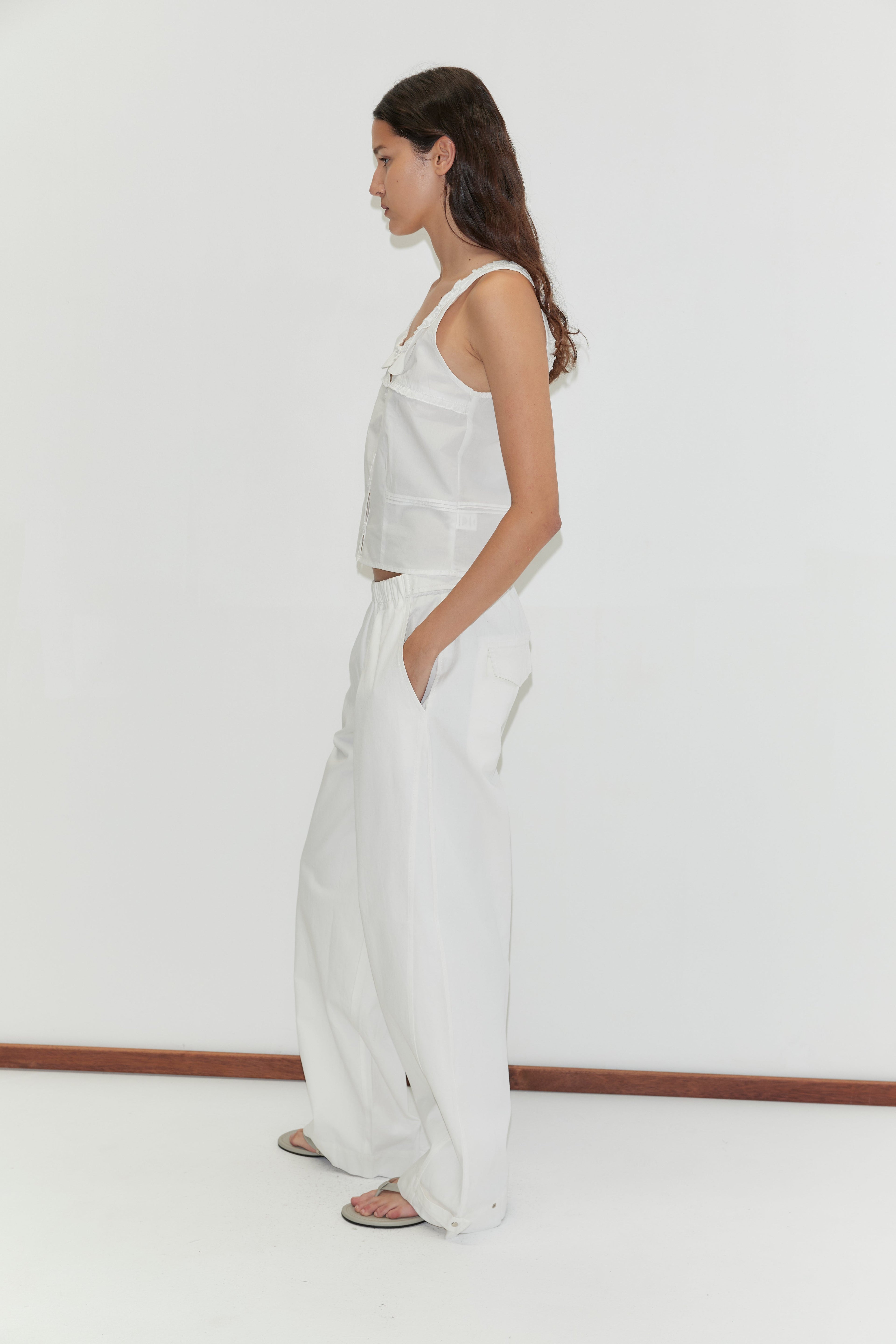 Frills Top - White