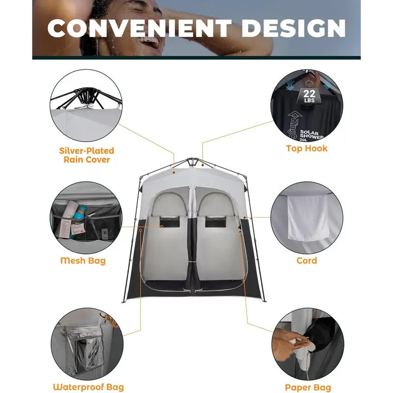 Portable Privacy Shower Tent System