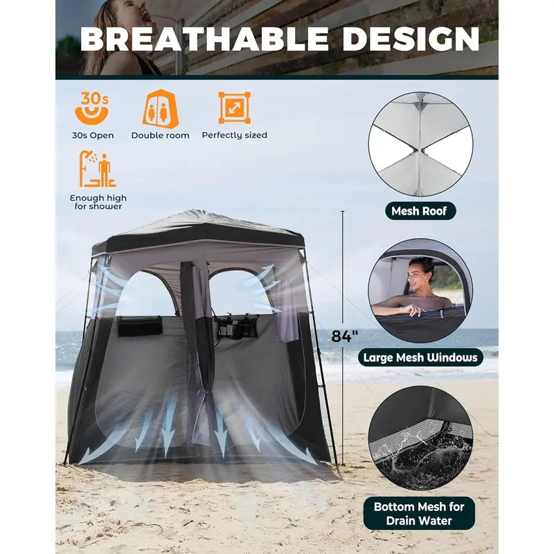 Portable Privacy Shower Tent System