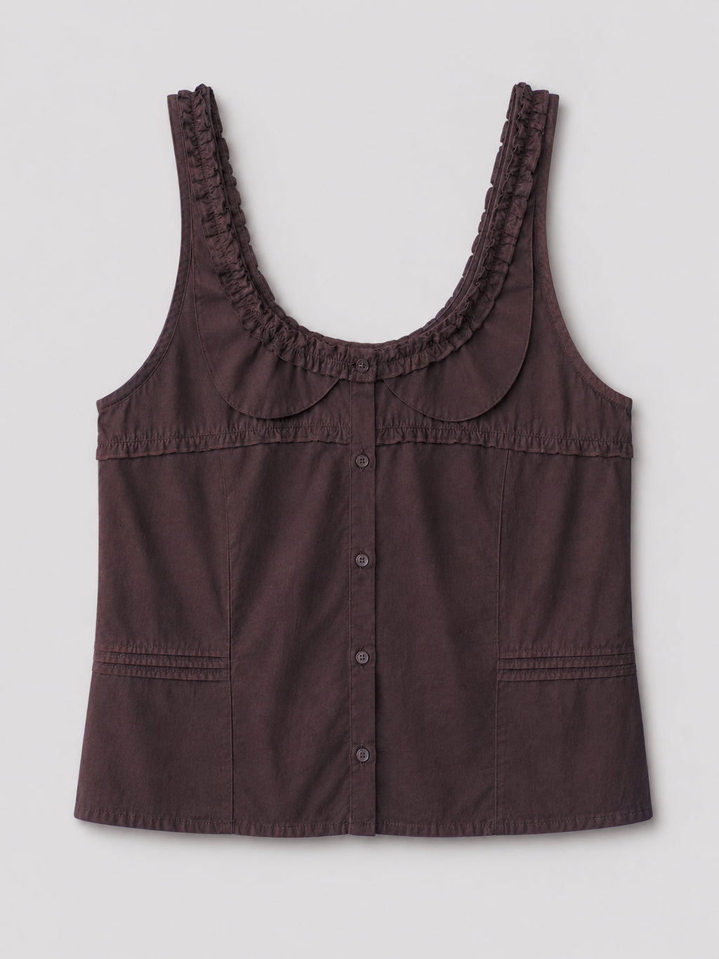 Frills Top - Toast